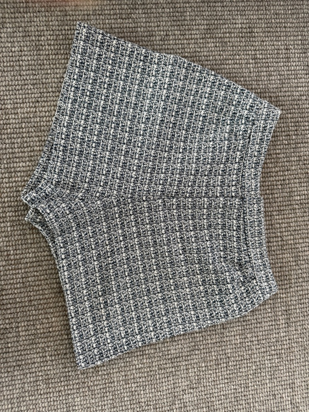 United Colors Of Benetton High-Waist Gray Tweed Shorts